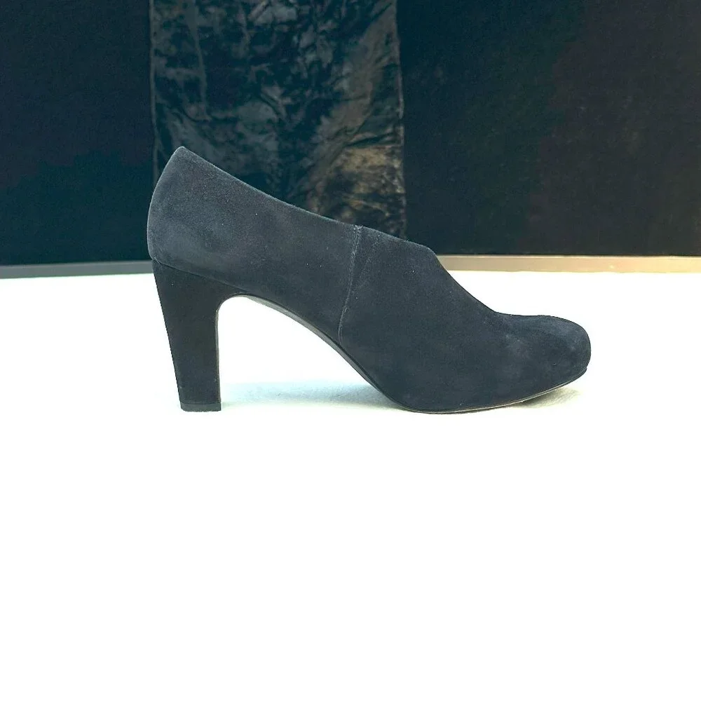 Eileen Fisher Peek Vero Cuoio Black Suede Shootie 9.5 - Picture 9 of 14